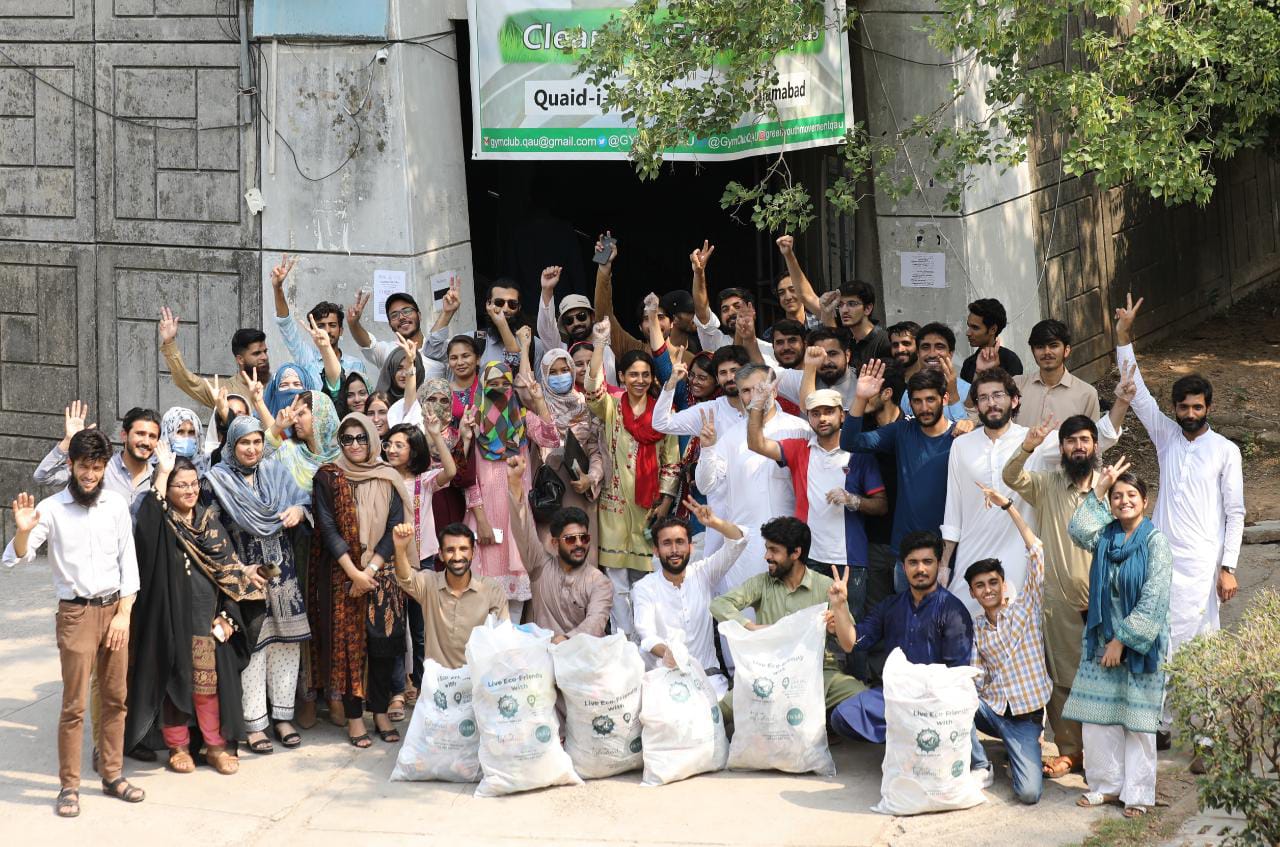 Cleanliness Drive was held by the students of Quaid e Azam University Islamabad under Prime Minister's Green Youth Movement. More than sixty students participated in the drive.